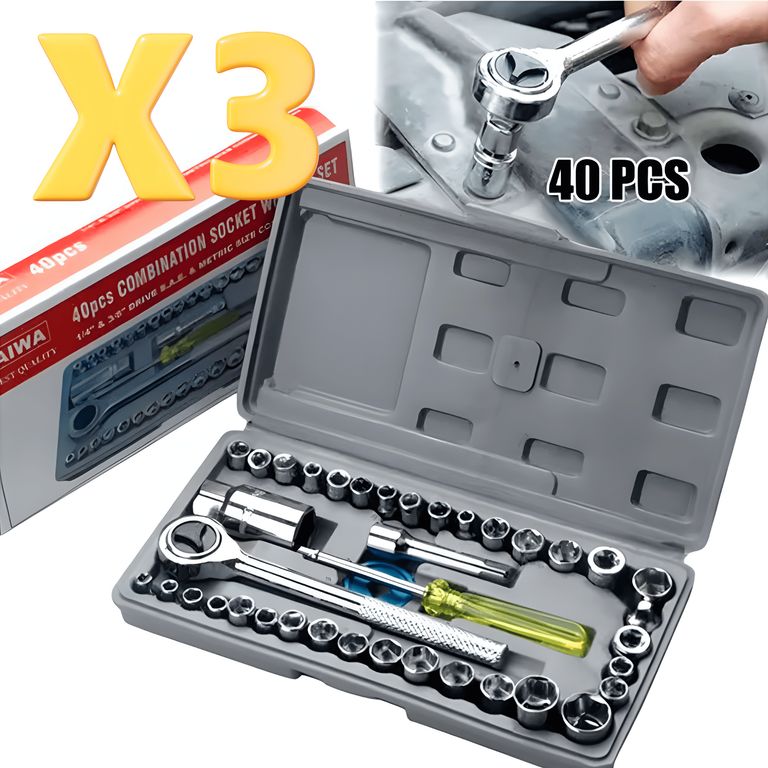 Pack x3 Set de dados 40 piezas – 120 piezas profesionales