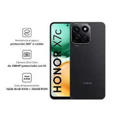 HONOR - X7C 256GB 8GB RAM Negro Medianoche - Registrado