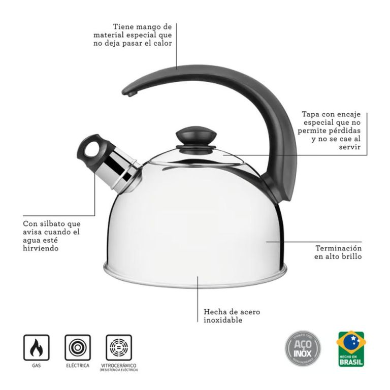 TETERA ACERO INOX CAP 3L 61483023
