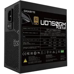 GIGABYTE - Fuente de Poder UD750GM PG5 750W 80 Plus Gold ATX Negro