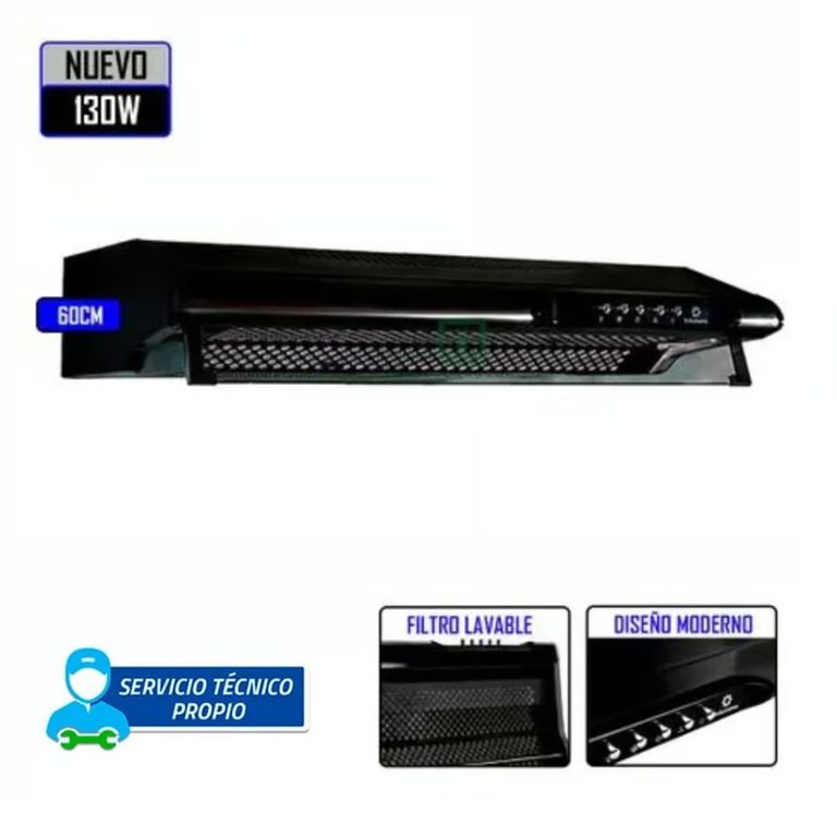 Campana Extractora 60cm CEI602NE Negro