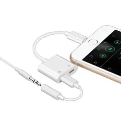 GENERICO - Adaptador audio y carga dual lightning a lightning para iPhone