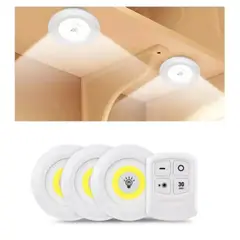 GENERICO - Luz Led con Control Remoto Inalámbrico 3 unidades