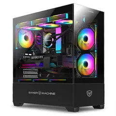 MICRONICS - Case Gamer ICUBE BLACK MIC GC800-6 6FAN RGB