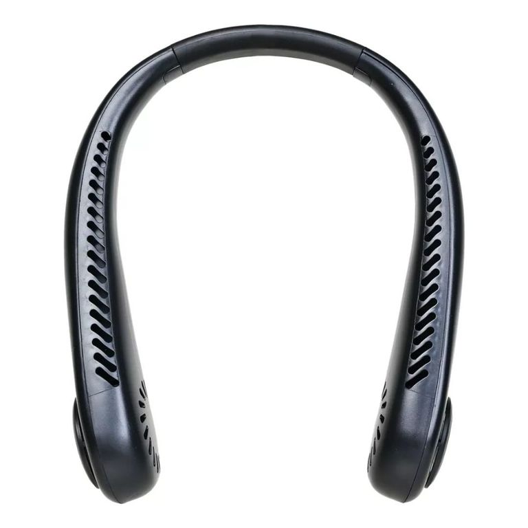 Ventilador de Cuello Recargable 5 Velocidades con Pantalla Digital Negro