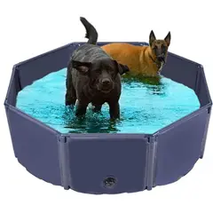 GENERICO - Piscina Portatil Para Mascotas L Azul Para Este Verano
