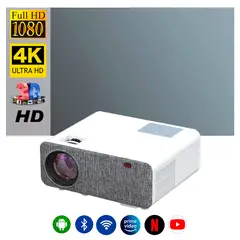 OWLENZ - Proyector Smart Sd500 FullHD + Ecran 80 Pulgadas Gris