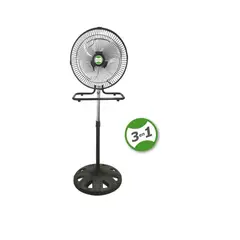 BOSSKO - Ventilador Pequeño 3 en 1 de 12" BK-8312VP/NG Negro