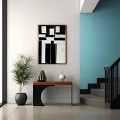 TEJICORP - Cuadro Onix invertido - lienzo trenzado con hilos de algodón