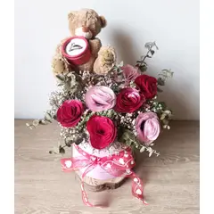 GENERICO - Box Flores Naturales ¨Dime que Sí¨ Pedida de Mano Compromiso