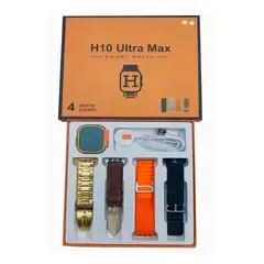 GENERICO - Smartwatch H10 Ultra Max con cargador inalámbrico y 4 Correas