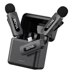 BOYA - 2 Micrófonos BY-V30 Inalámbrico Solapa Lavalier Usb-c Pro iPhone