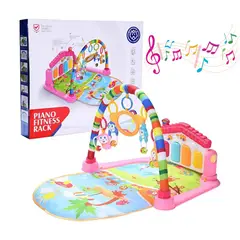 GENERICO - Gimnasio 3 en 1 Interactivo Casita Para Bebé -Celeste