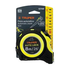 TRUPER - Wincha Auto Lock Contra Impactos 8 M Cinta 25 Mm