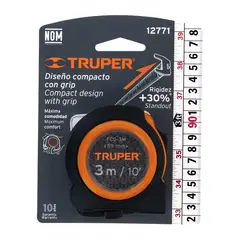 TRUPER - Wincha Compacta Contra Impactos 3 M Cinta 16 Mm