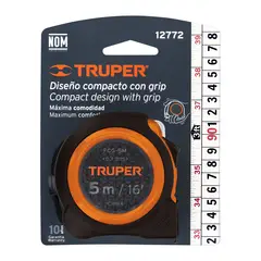 TRUPER - Wincha Compacta Contra Impactos 5 M Cinta 16 Mm