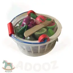 GENERICO - Cesta de Verduras de Madera con Imán y Juego de Corte