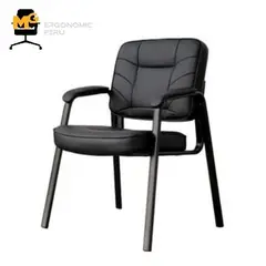 M&G ERGONOMIC PERU - Silla de Visita S-SV-065 Cuerina Negro