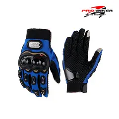 GENERICO - GUANTE PARA MOTO PROBIKER TACTIL AZUL TALLA XL