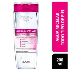 LOREAL PARIS - Agua micelar desmaquillante Piel sensible 200 ml