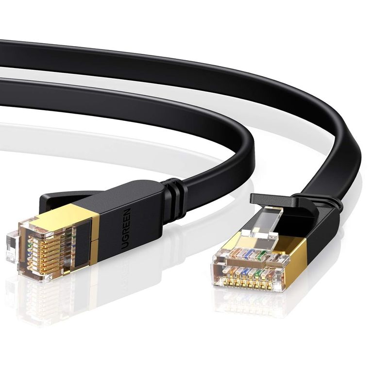 Cable Ethernet Plano RJ45 Cat 7 10 Gbps 3m Negro NW106 - 11262