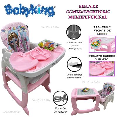 SILLA DE COMER ESCRITORIO MULTIFUNCIONAL - ROSADO