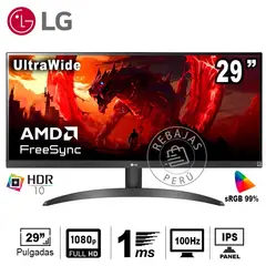 LG - 29WQ500-B 29 UltraWide IPS 100Hz FreeSync HDR10 - Monitor FHD