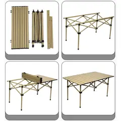 GENERICO - MESA CON SILLAS PLEGABLE CAMPING PARA PATIO