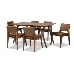CENTRAL DECCO - COMEDOR 6 SILLAS MOSCU MARRON CLARO