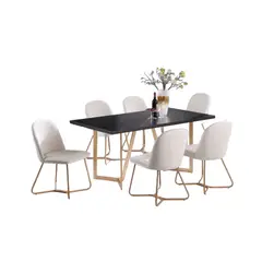 CENTRAL DECCO - COMEDOR 6 SILLAS TURIN BLANCO