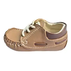 GENERICO - ZAPATO CERRADO NIÑO MARRÓN OSCURO BEBE
