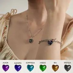 GENERICO - Collar y Pulsera Emociones Sentimientos Cambia de Color