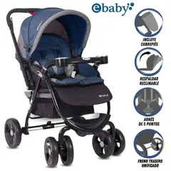 EBABY - Coche Cuna De Lujo «AMBANI» Edición Limitada Blue