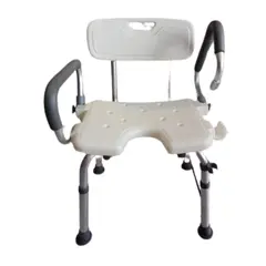 HOMECARE - SILLA DE DUCHA CON BRAZOS ABATIBLES Y CON CORTE