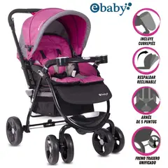EBABY - Coche Cuna De Lujo «AMBANI» Edición Limitada Pink