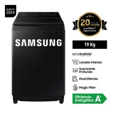 SAMSUNG - LAVADORA 19 KG ECOBUBBLE WA19CG6441BVPE NEGRO