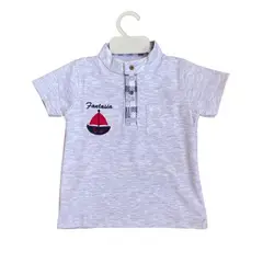 GENERICO - Polo Para Niños Cuello Neru Modelo Velero