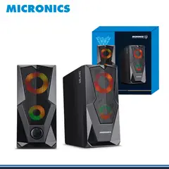 MICRONICS - Parlante Gamer Milano MIC S310U-W 2.0 RGB USB 2.5" -