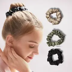 SENSA SILK - Scrunchies de seda tamaño medium no marca ni quiebra el cabello