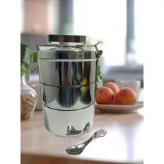 GENERICO - FIAMBRERA PORTAVIANDAS TÉRMICO ACERO INOXIDABLE Y CUCHARA MULTIFUNCIÓN