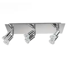 MMDH - Cromo cuadrado salón lámpara de techo LED PEA315-S6C30W GU10