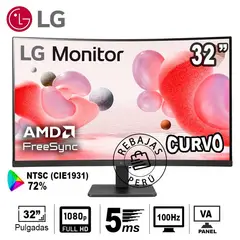 LG - Monitor Curvo 32MR50C 32” FHD 100Hz FreeSync HDMI VGA
