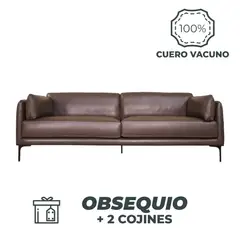 GIORDANO - Sofá 3 Cuerpos Mykonos - Cuero Italiano