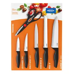 BRINOX - Juego de Cuchillos 6 Piezas Acero Inoxidable Cross