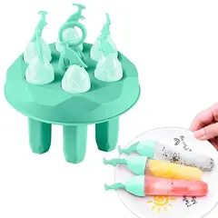 MINARI - Molde de Helados 6 Paletas Dinosaurio para Niños Verde 651M