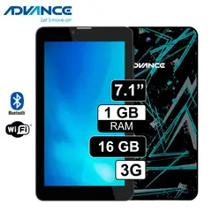 ADVANCE - Tablet Gaming Prime PR6149 7" Pulg 1024x600 Android 81 3G SIM 16GB RAM 1GB