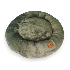 MD - Cama Para Perros y Gatos Donut Lite Verde Oscuro Talla L -