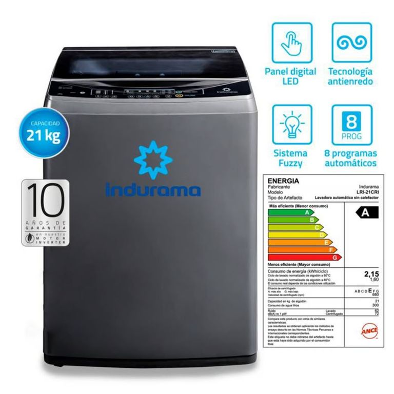 Lavadora Automatica de 21KG LRI-21CRI Croma