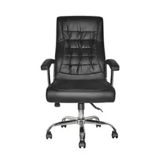 OFIDEAS - Silla Ergonómica Presidente Shiny Cuero Negro