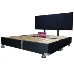 KAMAS - CAMA TARIMA KING + CABECERA AÉREA LINEAL 1 - NEGRO
